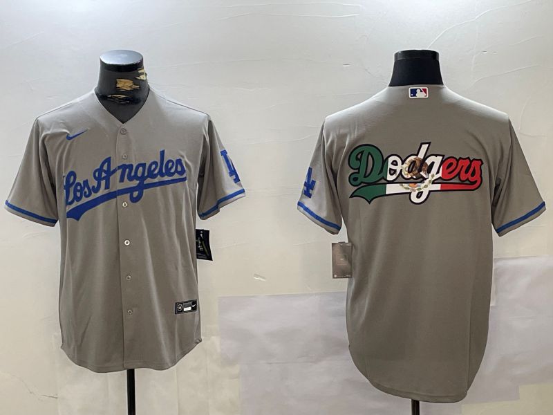 Men Los Angeles Dodgers Blank Grey Game 2024 Nike MLB Jersey style 10162->los angeles dodgers->MLB Jersey